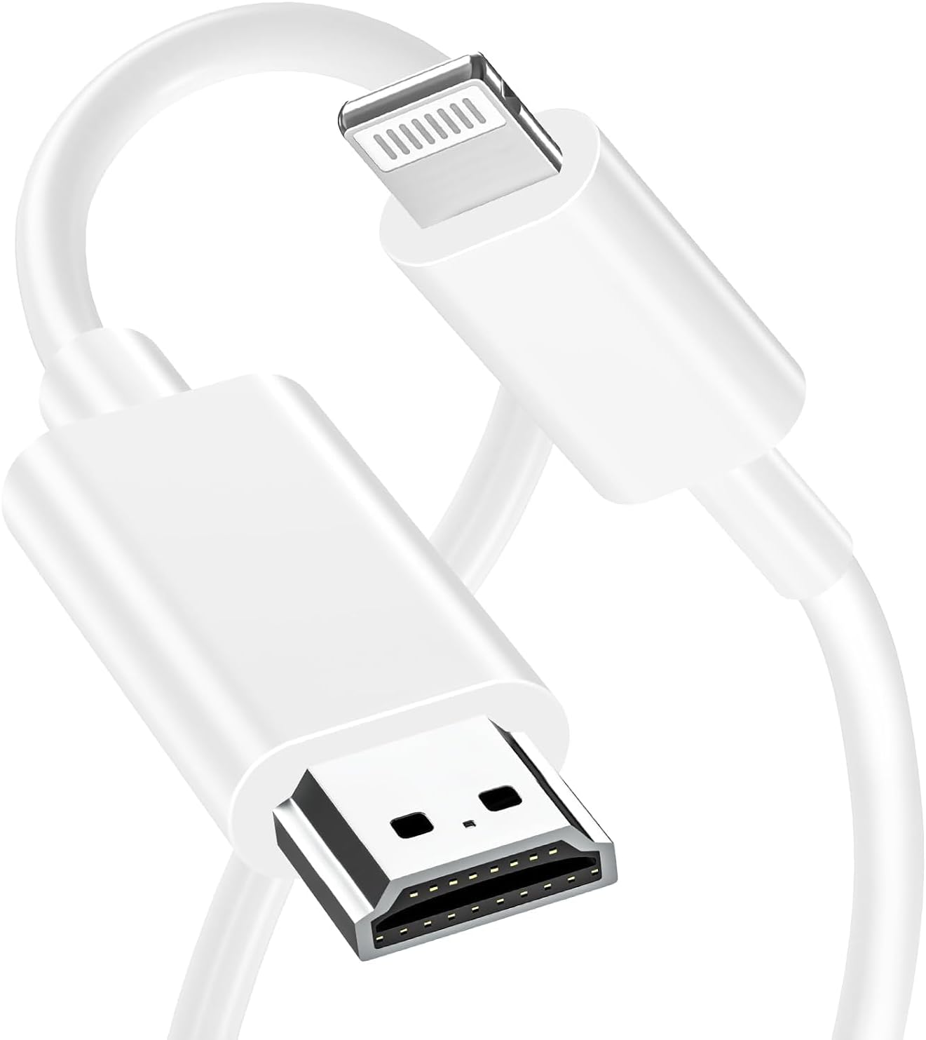 [MFi Certified] Lightning to HDMI Adapter, iPhone Digital AV Adapter 1080P HD Video Sync Screen Connector Compatible with iPhone/iPad to TV Projector Monitor No Need Power Supply