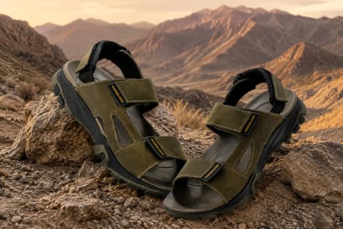 Image of Woodland Men's Camel Polyurethane Sandals-UK-5 (EURO 39)