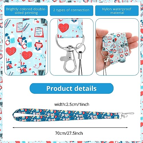 Amaxiu Abzeichen Lanyards Gurt, 3 Stück, Krankenschwester Abzeichen Lanyards langlebiges Umhängeband für Ausweishalter Schlüssel Lanyard Schlüsselanhänger Lanyard niedliches Muster Lanyard