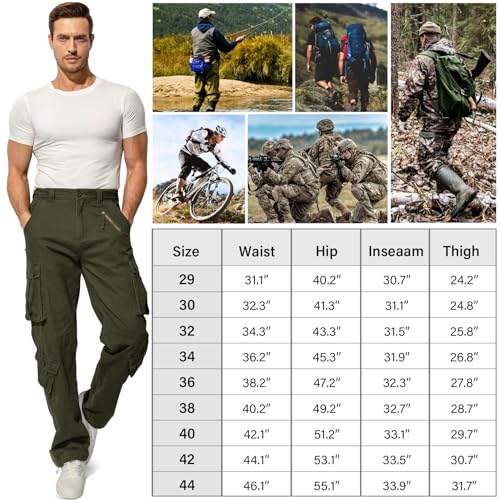Jessie Kidden B01LQ5P4OY Men'S Bdu Casual Military Pants, Tactical Wild Army Combat Acu Rip Stop Camo Cargo Work Pants Trousers thumb #4