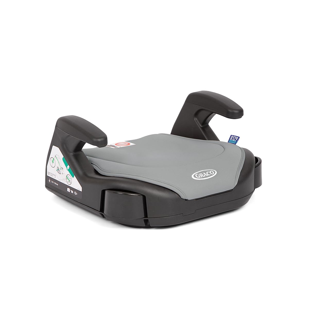 Graco - Booster Basic R129 Rialzo senza schienale, per bambini di altezza 135-150 cm (da 7 a 12 anni circa), colore Opal Sky