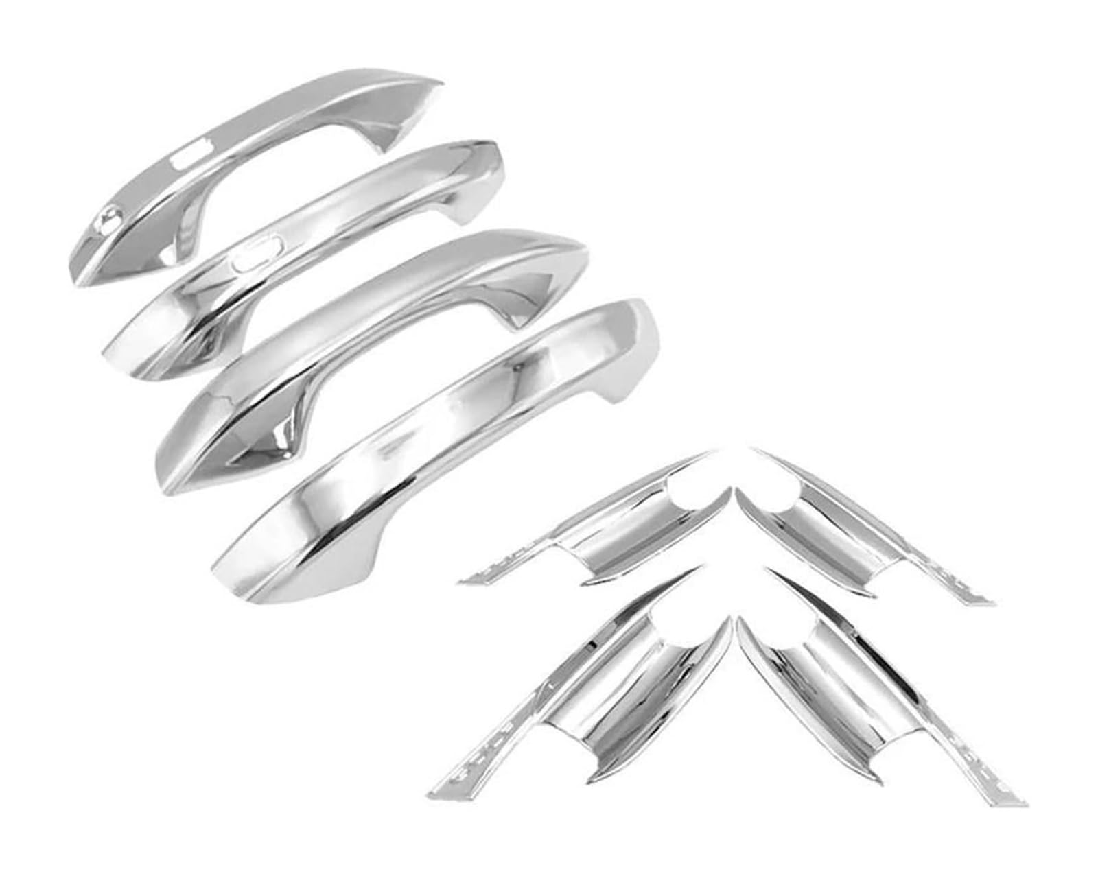 Qwqthgs Chrome 4 Handle Bowl Car Exterior Door Handle Cap Exterior Car Door Handle Protect Stickers For Vw Id For Buzz For 2022 2023(Chrome 4 Handle Bowl)
