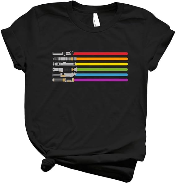 rainbow lightsaber shirt