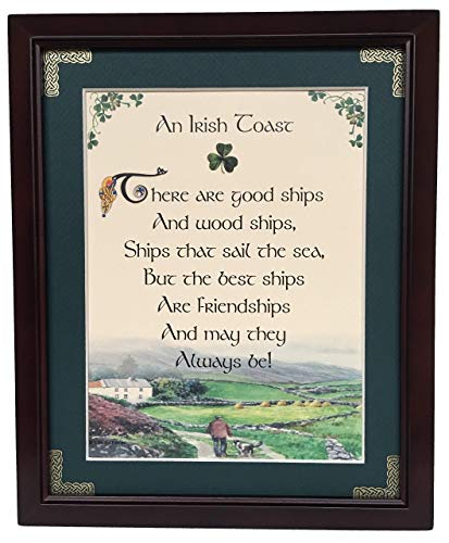 Irish Toast - There Are Good Ships - Personalizable Framed