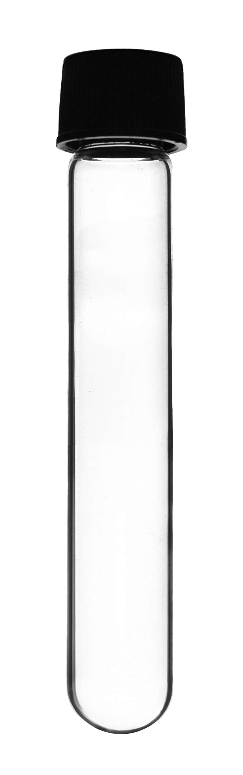 Eisco Labs - Provette da 30 ml, tappo a vite in bachelite con rivestimento in gomma, in vetro borosilicato 3,3, 9,9 x 2,5 cm, fondo rotondo