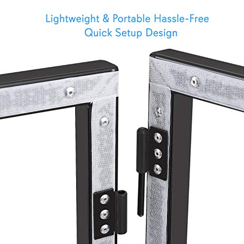 Pyle Dj Booth Foldable Cover Screen - Portable Event Facade Front Board Video Light Projector Display Scrim Panel With Folding Steel Frame Panel Stand, Stretchable Lycra Spandex - Pdjfac10 (White) #TOP5