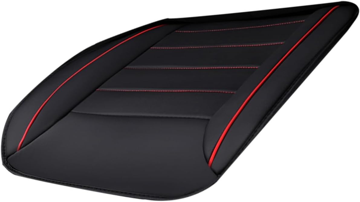 Leather Car Seat Cushion Pad Comfortable Non-Slip Full Coverage Mat for Front Seats Scratch and Stain Resistant for Adults Classic Black