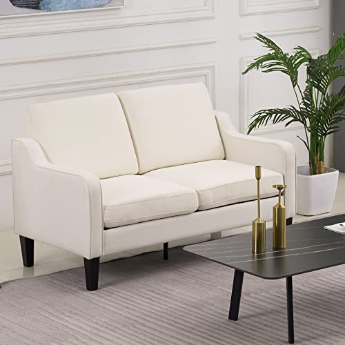 Vingli 53" Loveseat,Mid-Century Modern Love Seat,Small Couch For Small Space For Living Room,Bedroom,Apartment,Studio,Beige #TOP5