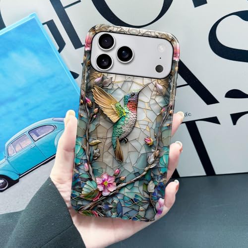 Coque P19JL Pro Max rigide hybride résistante aux rayures fleur colibri - 5