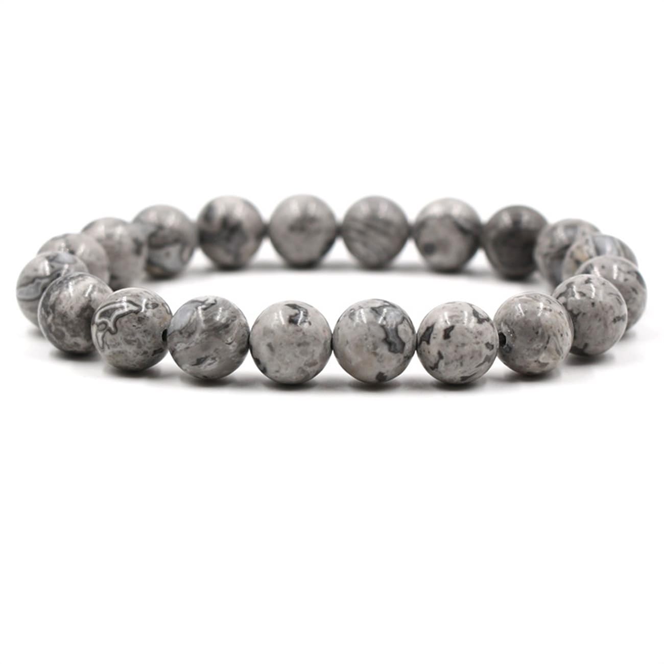 Schmuckarmband 10 mm Naturstein für Sie und Ihn, Surferarmband Pärchen, Geschenk für Damen und Herren – 19 cm Haushaltsarmaturen