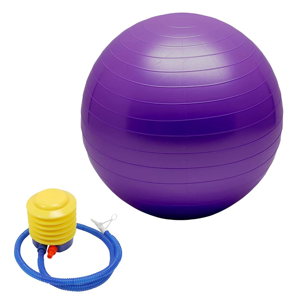 Exercise Ball, 50cm 55cm 60cm Anti-burst Extra Thick Birthing Workout Ball with Pump, Fitness Pregnancy Gym Yoga Ball for Labour Stability Pilates Balance Ball Workout Physio Therapy