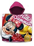 Poncho toalla playa algodón 120x60cm de minnie (wd20237)
