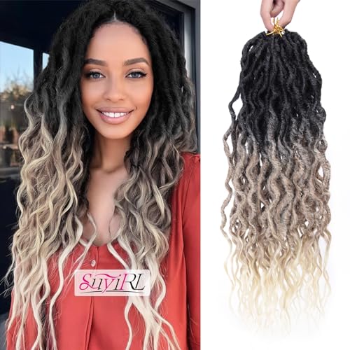 Ombre Faux Locs Crochet Hair For Black Women Soft...