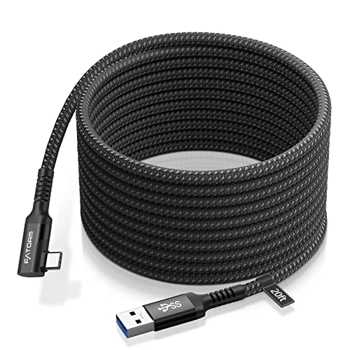 Quest Link Cable 20FT Compatible for Oculus Quest 2/1, Fatorm USB 3.2 Gen 1 Type A to C Charging Cable for VR Headset Gaming PC, High Speed Data Transfer and Fast Charge Cord Quest Link Cable 20FT Compatible for Oculus Quest 2/1, Fatorm USB 3.2 Gen 1 Type A to C Charging Cable for VR Headset Gaming PC, High Speed Data Transfer and Fast Charge Cord