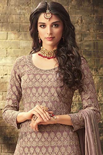Image of ZIYA Fashion MOHINI Women's Readymade Georgette Sharara & Plazo Suit Collection Indian /Pakistani Ethnic Wear, Red, XL - 44