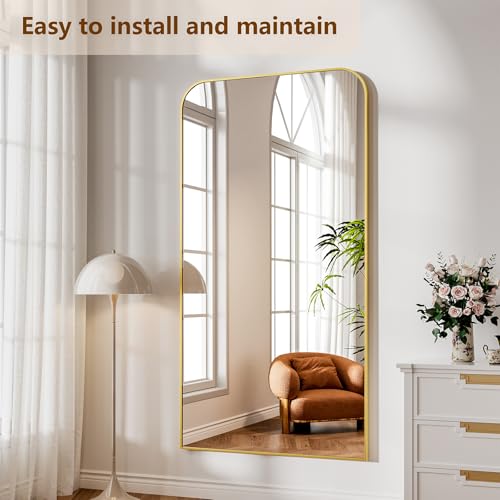Image of Koonmi Full Length Mirror, 76 inchx34 inch Mirror Full Length with Stand