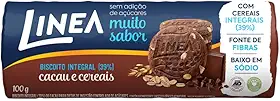Linea Biscoito Integral Cacau e Cereais 100g