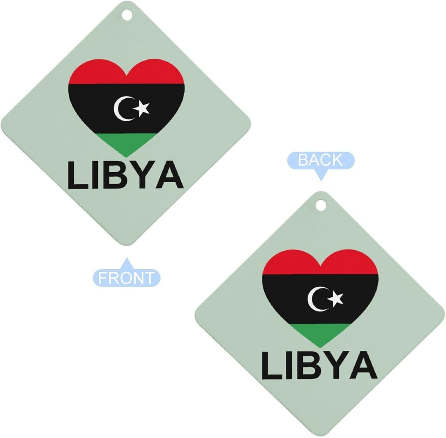 Love Libya Car Air Freshener Hanging Car Scent Cards Decor Interior Accessories