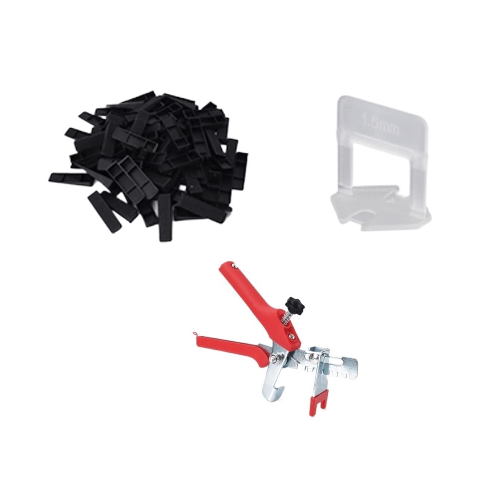 401 Uds sistema de nivelación de azulejos 1mm/1,5mm/2mm/2,5mm/3 milímetros 300 Uds Clips y 100 Uds cuñas y 1 pieza alicates espaciadores de azulejos de plástico herramientas de mosaico (Color : 2.0mm