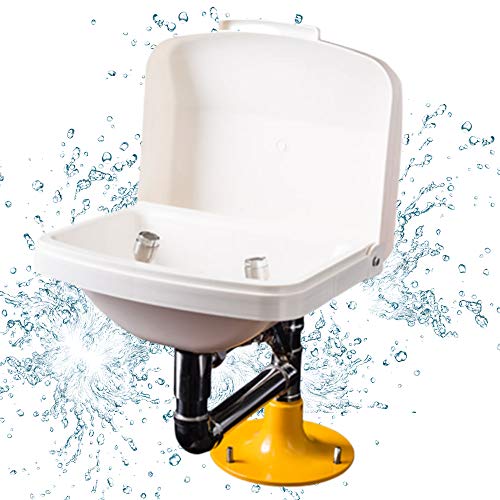 Huanyu Desktop Emergency Safety Unit Portable Eye Wash Device Emergency Response Equipment for Laboratory Factory Public Safety Facility BH35-2011: 304 + ABS Flip