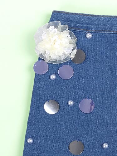 Image of KiddoPanti Girls Denim Over Lap Shorts
