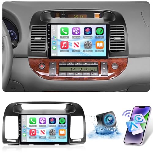 [2G+64G] for 2000 2001 2002 2003 2004 2005 2006 Toyota Camry Radio, Android 13 Car Stereo with 9 inch Touch Screen, Carplay/Android Auto/1080P/Bluetooth/WiFi +AHD Backup Camera