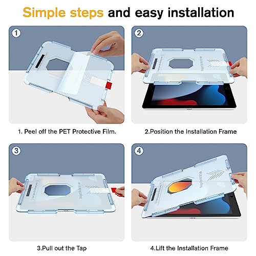 Hocents. Paperfeel Glass Screen Protector Compatible With Ipad 9Th/8Th/7Th Generation 10.2 Inch [Auto-Alignment Tool] [Ez Kit] [Tempered Glass] #TOP2