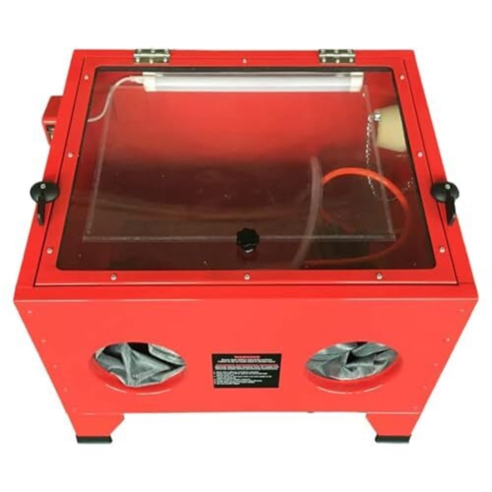 Pneumatic sandblasting Booth, LED Light Box Type, with Spray Gun, Used for Spraying, polishing and Rust Removal