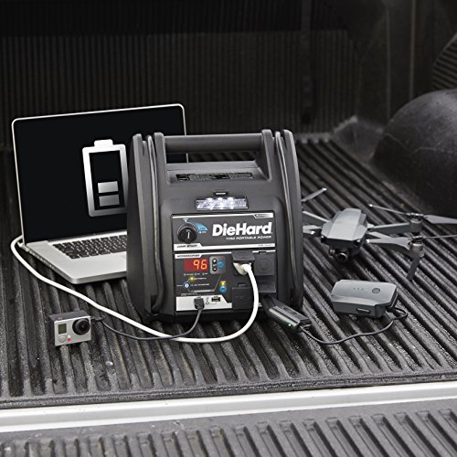 DieHard 71688 1150 Peak Amp 12V Jump Starter with USB/12V Portable Power Ports and 100PSI Air Compressor