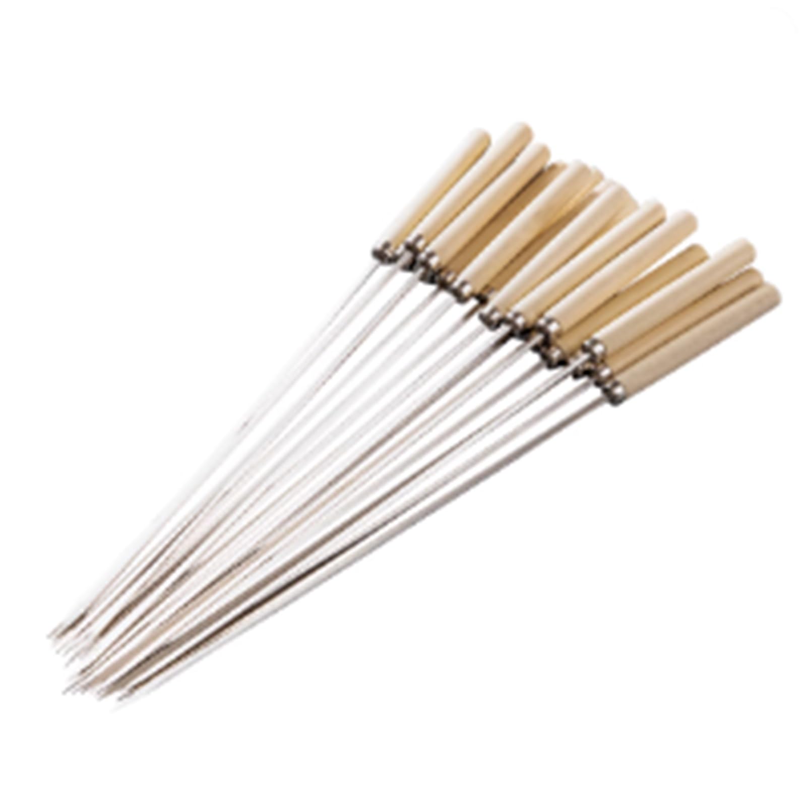 SePkus Kebob con Manico in Legno, Spiedini per Griglia Lisci e Riutilizzabili, in Acciaio Inossidabile, per Frutta, Grigliate, Bevande, Spiedini per Kabob, 20 pz.