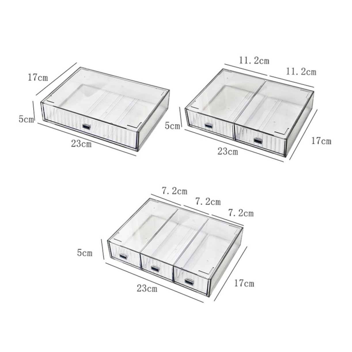 SHINEOFI Organizzatore Da Scrivania Semplice Ed Elegante Scatola Portaoggetti Con Cassetti Organizzazione Della Scrivania Da Ufficio Set Da 3 Pezzi in Plastica