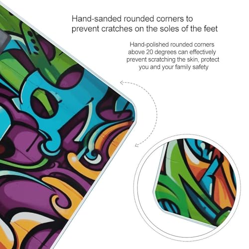 Báscula digital para baño de vidrio templado con diseño graffiti miniatura 4