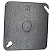 Steel City 52-C-6 Flat Outlet Square Box Cover, 4 in L x 4 in W, Steel
