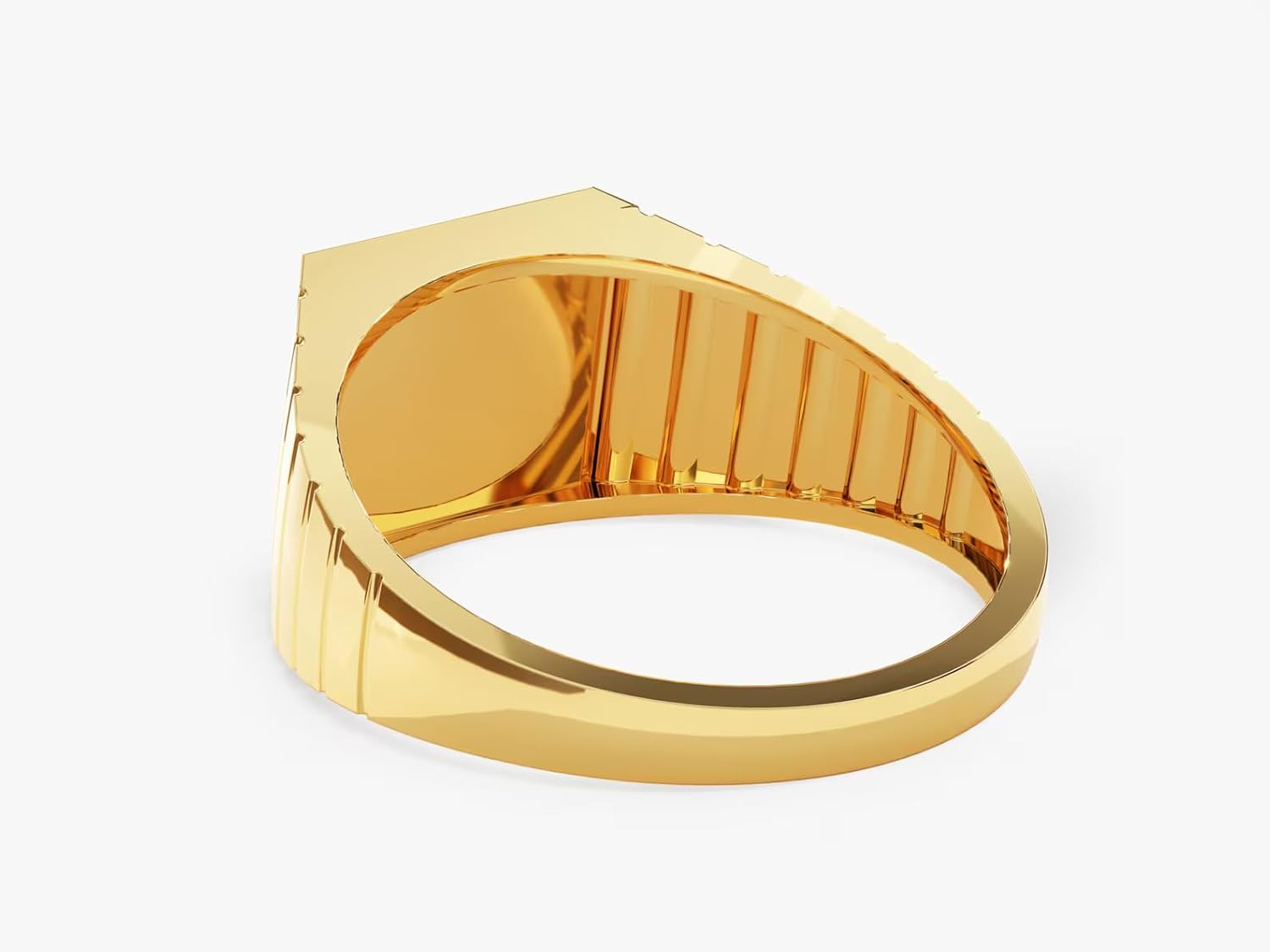 10k 14k 18k Solid Gold Personalized Men's Signet Ring with Black Onyx Stone for Husband, Dad