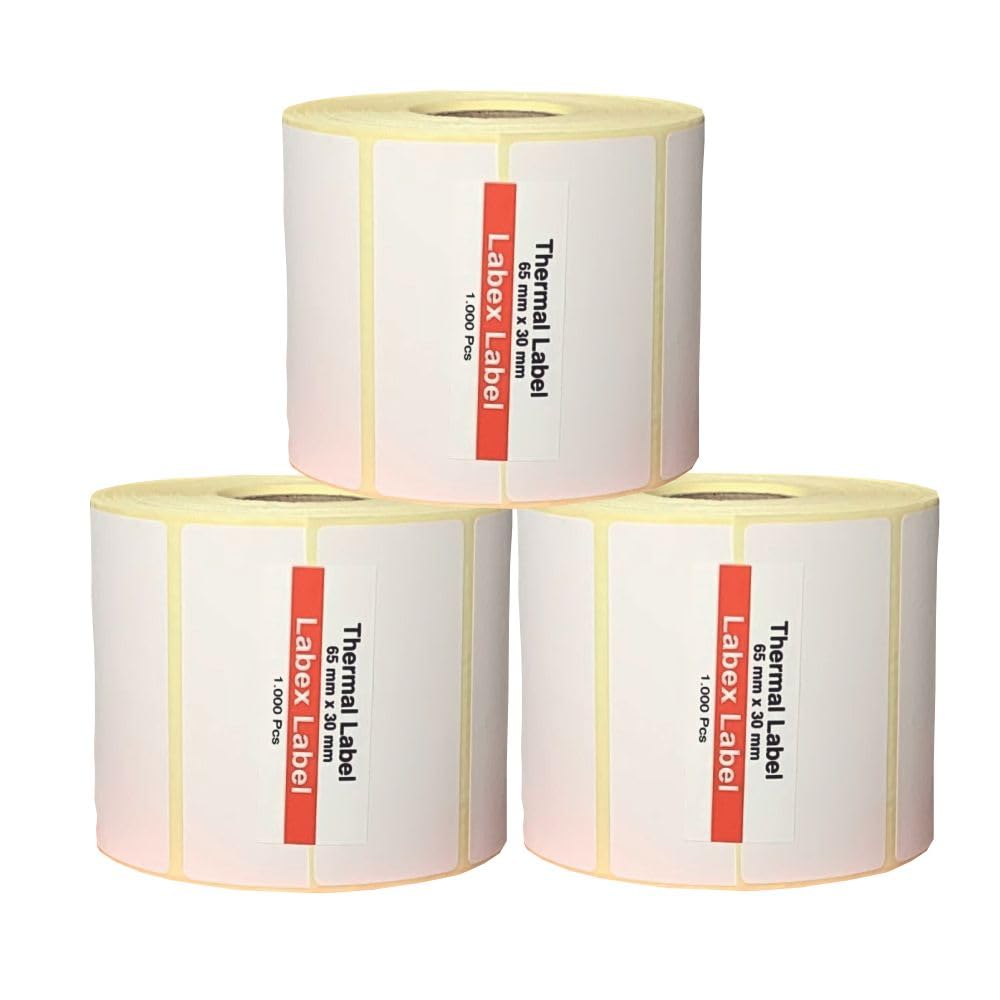 Pack de 90 rouleaux d'étiquette thermique 56 x 40 mm, mandrin 25 mm