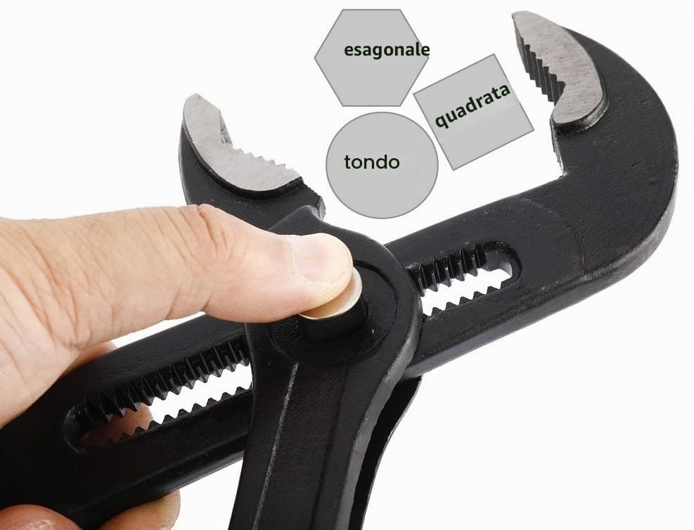 SET 3 PINZE POLIGRIP AUTOBLOCCANTI GIRATUBI PAPPAGALLO REGOLABILE 8"- 10" - 12" IN ACCIAIO CHROME VANADIUM CON CUSTODIA