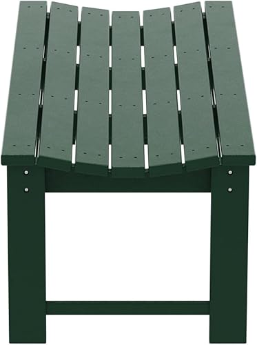 Miniatura 7 de WestinTrends Malibu - Banco de exterior de 48 pulgadas, resistente a todo tipo de clima, banco de jardín curvado Adirondack para mayor comodidad,