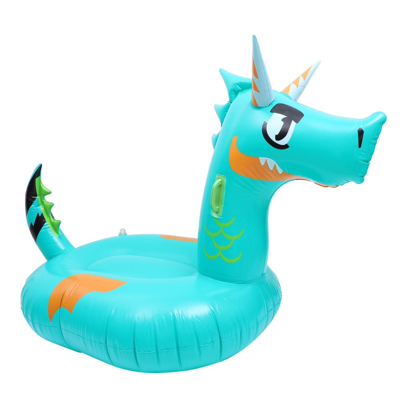 Grünes Aufblasbares Drachen Schwimmbett aus PVC für Erwachsene | Leicht und Tragbar, Kreative Drachenform, Wasserliege mit Zufälliger Griff Farbe Zufällige Farbe