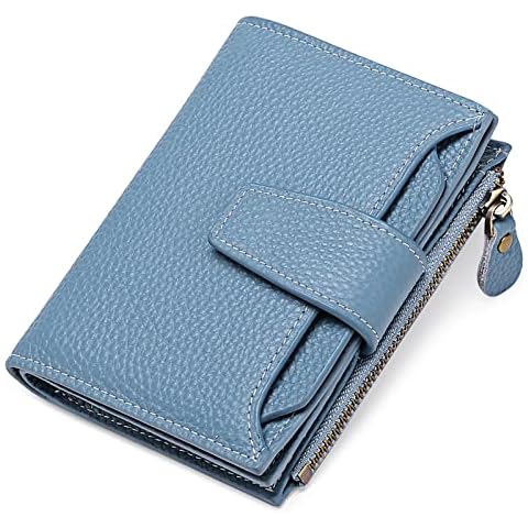 FALAN MULE Small Wallet for Women Genuine Leather Bifold Compact RFID Blocking Cover