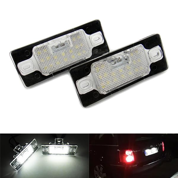 RZG Lot de 2 feux de plaque d'immatriculation LED Canbus pour Fabia I 6Y 98-05 Jetta Bora A4 1J 99-09 Golf IV V Variant 5D Touring Blanc