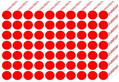 3500 Dot Stickers, 3/4 inch Red Coding Labels - Circle, Price, Do...