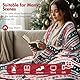 PRANITE Heizdecke - 180x130 cm Wärmedecke Sherpa-Flanell mit 6 Heizstufen, 10-Stunden-Timer Abschaltautomatik, Überhitzungsschutz, Elektrische Weihnachten Heizdecke Maschinenwaschbar, Rot