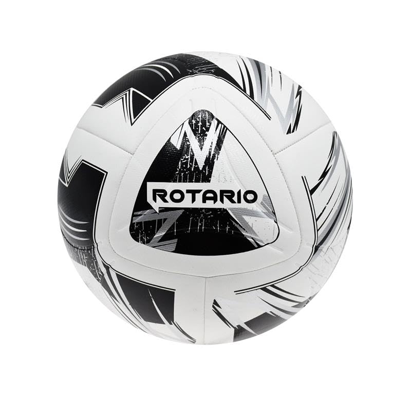 Precision Rotario FIFA Quality Match Football, 8 Panel Hybrid with Anli Campus Vimini 1.00mm textured PU, High Rebound Professional Ball, White Black, Size 5