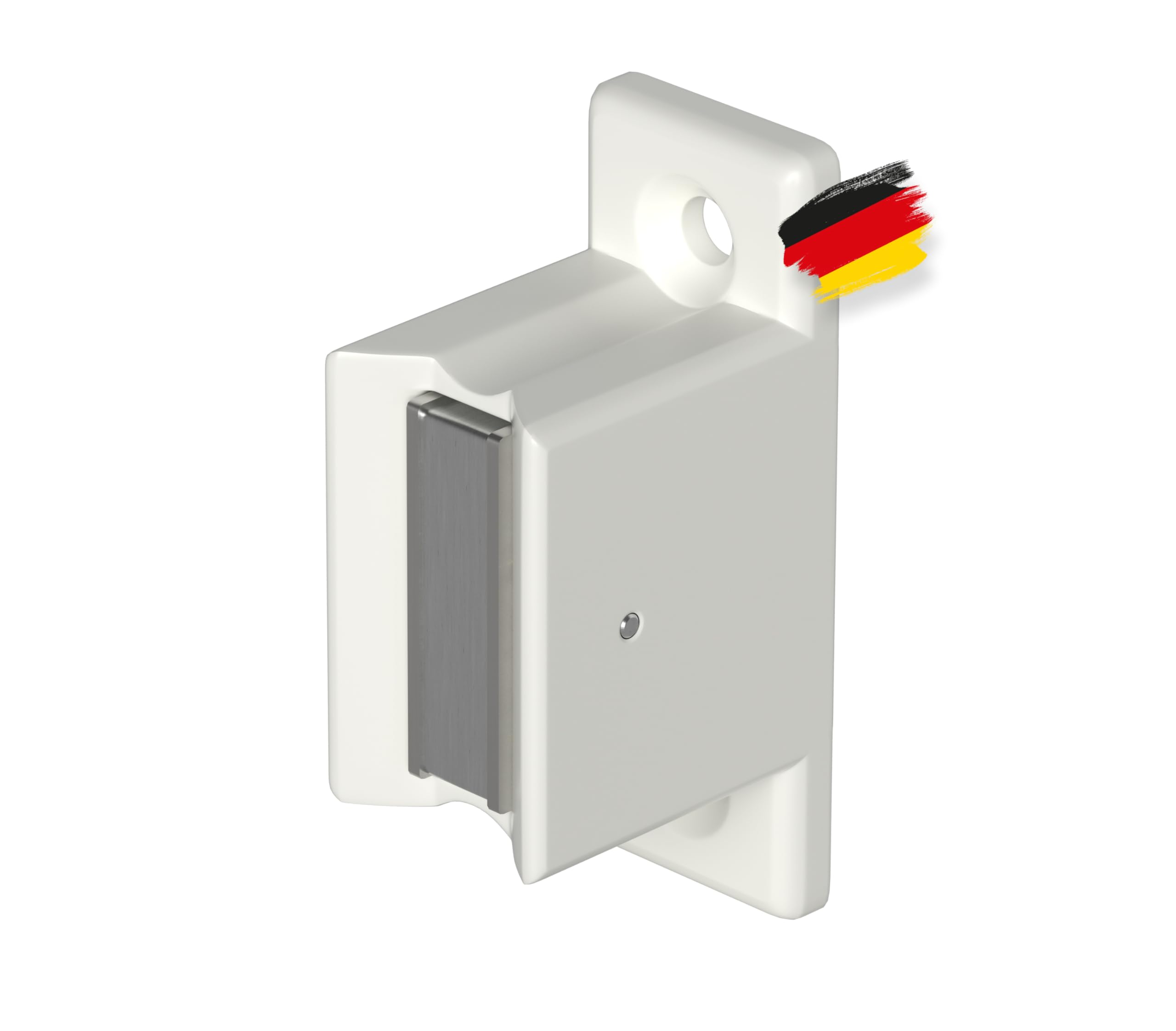 Bauheld White 1 X Crank Holder For Crank Rod Or Awning Crank [Made In Germany] - Wall Bracket For 12 To 17 Mm Diameter - Crank Holder With Magnetic Handle - Height 35 Mm - Ral9016