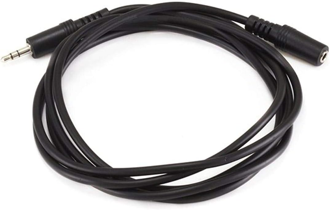 Cable Monoprice 3.5mm Estéreo Macho a Hembra 1.8m Negro