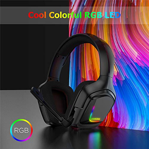 Fone de ouvido para jogos LCAZ RGB Som Surround Fones de ouvido USB 3,5 mm, fones de ouvido USB para