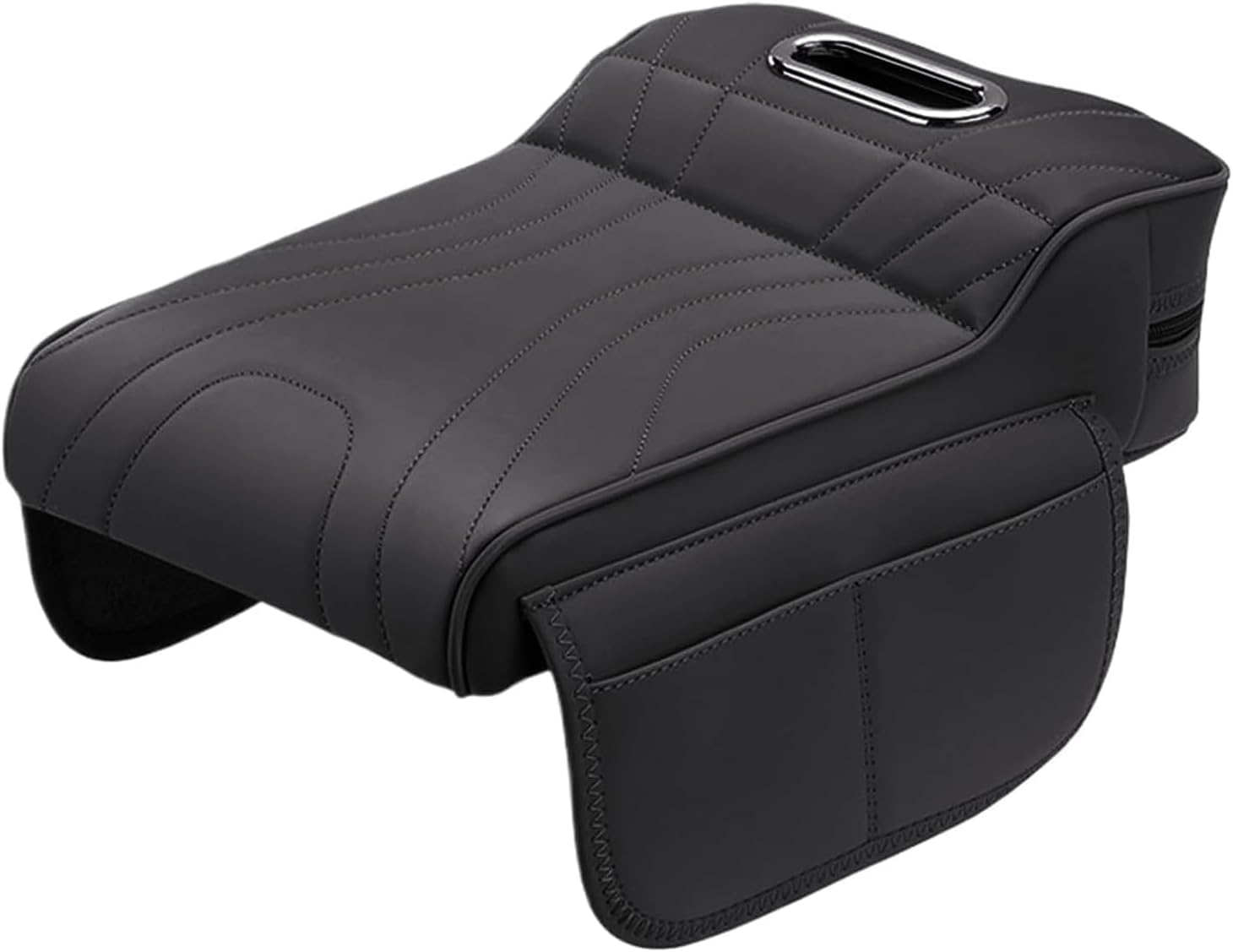 xssfc Centre Console Pad for VW T5 Talagon Teramont Tharu, Console Riser Pillow Waterproof Car Armrest Pad Durable Car Armrest Cushion,Black