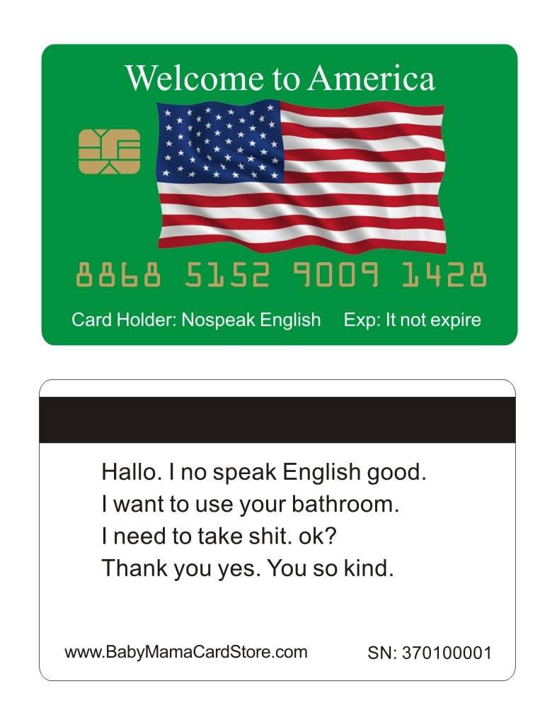 Aromabug Welcome to America Official Card 4 Pack, Raised Numbers on front. Serial number on back side. Collector item.