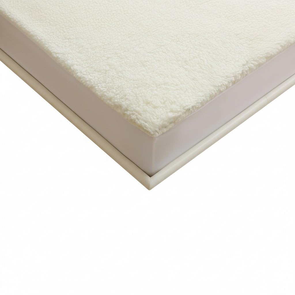 Soft Fleece Underblanket Cot Bed Mattress Protector – Thermal Warm and Comfortable Extra Deep Cot Bed Mattress Toppers – Faux Sheepskin Fitted Mattress Cover Sheet 70x140cm