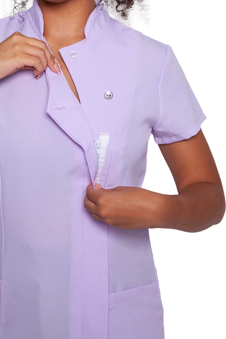 Mirabella Health & Beauty Damen Berufsbekleidung Kasack Freya Flieder DE 50 UK 22